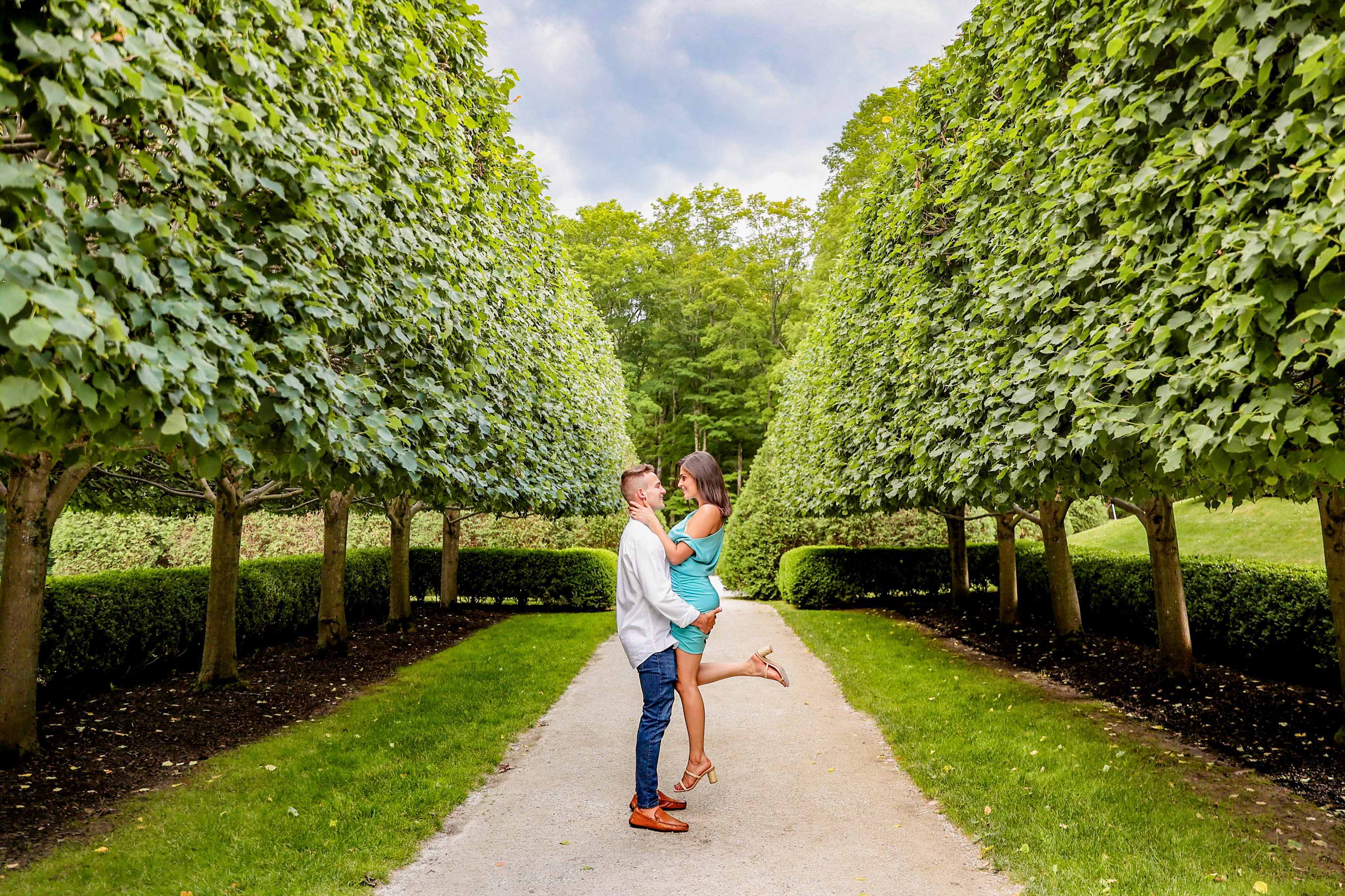 Wedding photo — Inside Althea And Alex's Stylish Summer Engagement At The Mount, Hartford
